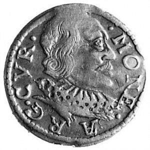 trojak 1598r., Mitawa, Aw: Portret Wilhelma i napis, Rw...