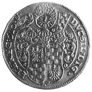 4 dukaty 1610r., Złoty Stok, Aw: Popiersia książąt i na...