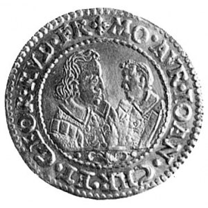 dukat 1606r., Złoty Stok, Aw: Popiersia książąt i napis...