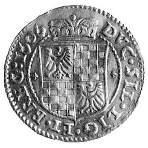 dukat 1606r., Złoty Stok, Aw: Popiersia książąt i napis...