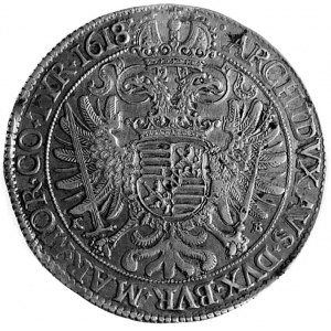 talar 1618, Krzemnica, Aw: Popiersie i napis, Rw: Orzeł...
