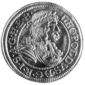 dukat 1676, Wrocław, Aw: Popiersie i napis, Rw: Orzeł d...