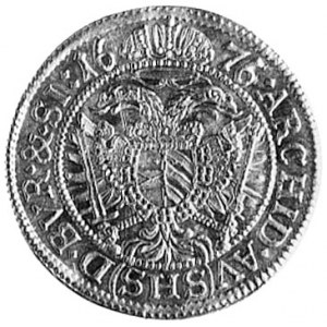 dukat 1676, Wrocław, Aw: Popiersie i napis, Rw: Orzeł d...