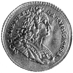 dukat 1723, Siedmiogród, Aw: Popiersie i napis, Rw: Orz...