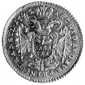 dukat 1723, Siedmiogród, Aw: Popiersie i napis, Rw: Orz...