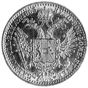 dukat 1863, Wiedeń, Aw: Głowa i napis, Rw: Orzeł dwugło...