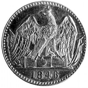 podwójny friedrichsdor 1846, Berlin, Aw: Popiersie i na...