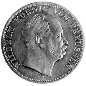 talar 1868, Berlin, Aw: Popiersie i napis, Rw: Orzeł i ...