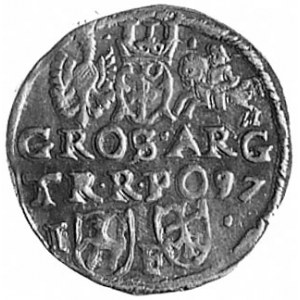 trojak 1597, Lublin, Aw: j.w., Rw: j.w., Kop.XLV.2a -RR...