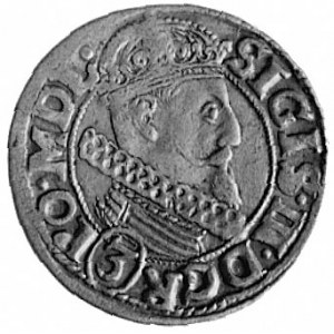 trzykrucierzówka 1616, Kraków (?), Aw: Popiersie i napi...