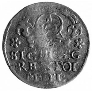grosz 1623, Kraków, Aw: Korona i napis, Rw: Orzeł i nap...