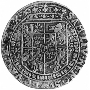 półtalar 1640, Bydgoszcz, Aw: Popiersie i napis, Rw: Ta...