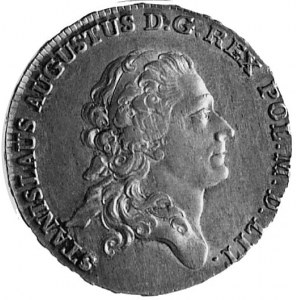 półtalar 1777, Warszawa, Aw: Głowa i napis, Rw: Tarcza ...