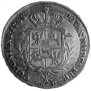 półtalar 1788, Warszawa, Aw: j.w., Rw: j.w., Kop.417.IV...