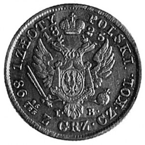 1 złoty 1825, Warszawa, Aw: j.w., Rw: j.w., Plage 69