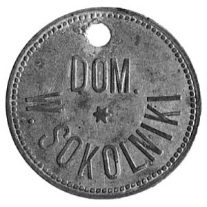 moneta zastępcza Dominium W. Sokolniki, Aw: Napis, Rw: ...
