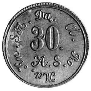 moneta zastępcza Dąbrowa, Aw: Napis i nominał, Rw: Napi...