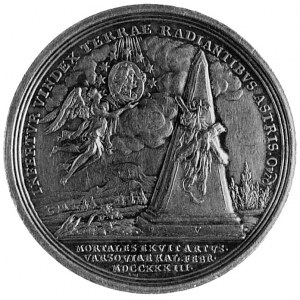 medal autorstwa Vestnera, z okazji śmierci króla August...