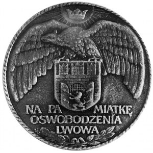 medal wybity w Wiedniu na pamiątkę oswobodzenia Lwowa s...