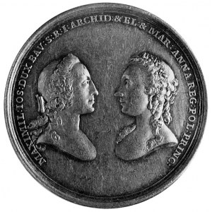 medal wybity z okazji zaślubin drugiej córki Augusta II...