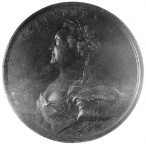 medal z okazji rozpoczęcia budowy pomnika Piotra I 1770...
