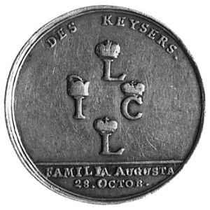 medal wrocławski 1700, Aw: Serce z wklęsłą literą W, w ...