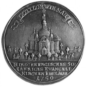 medal na 50-lecie kościoła ewangelickiego w Jeleniej Gó...