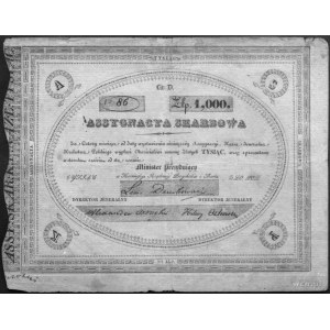 asygnata skarbowa na 1.000 złotych 2.07.1831, nr 86, po...