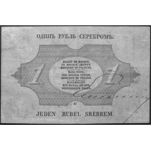1 rubel srebrem 1858 nr 3 332 622, podpisy: Niepokojczy...