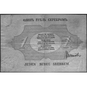 1 rubel srebrem 1864 nr 10 475 810, podpisy: Kruze i Ku...