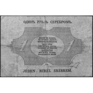 1 rubel srebrem 1866 nr 15 078 710, podpisy: Kruze i Hi...