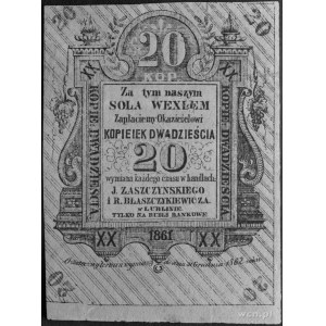 sol weksla na 20 kopiejek 1861 wydany przez Zaszczyński...