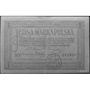 1 marka polska 17.05.1919 z pieczątką: GOTT STRAFE ENGL...