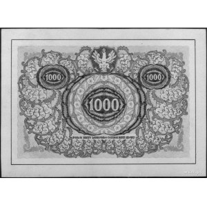 projekt awersu i rewersu banknotu 1.000 frankowego 15.0...