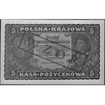 5 marek polskich 23.08.1919, a/ II Serja X No 670, 496,...