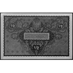 1/2 marki polskiej 7.02.1920, a/ banknot obiegowy, b/ n...