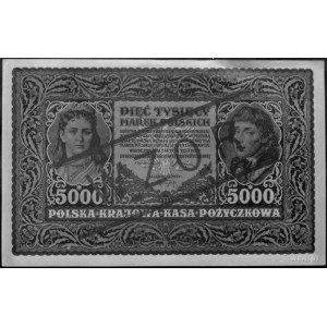 5.000 marek polskich 7.02.1920, III Serja A N 123456 (n...
