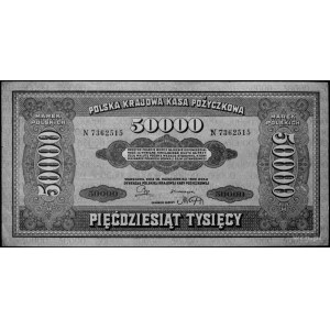 50.000 marek polskich 10.10.1922, a/ nr M 6605725, b/ n...
