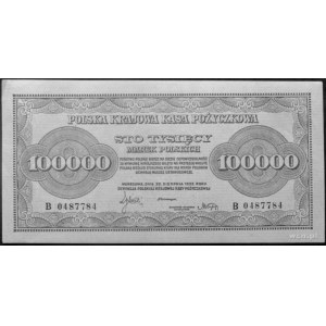 100.000 marek polskich 30.08.1923, a/ nr B 0487784, b/ ...