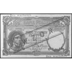 5.000 złotych 28.02.1919, S.A.266020, (na awersie i rew...