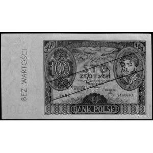 100 złotych 9.11.1934, Ser.BZ. 2460663, (na awersie i r...