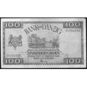 100 guldenów 10.02.1924 nr D 396, 985, Pick 55