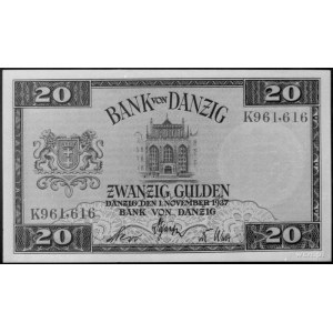 20 guldenów 1.11.1937 nr K 961, 616, Pick 64