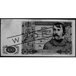 zestaw banknotów j.w., (na awersie ukośny czarny nadruk...