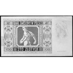 projekt banknotu 100 złotowego 1.03.1940 No 1102341, ry...