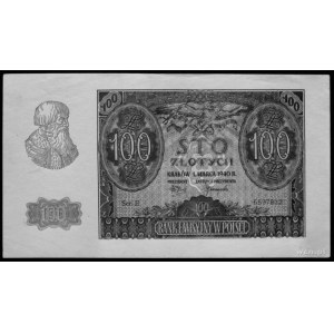100 złotych 1.03.1940, a/ Ser.B 0534241, b/ Ser.C 44185...
