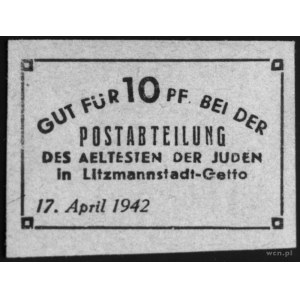 bon pocztowy wartości 10 fenigów 17.04.1942, Kow.Ł8