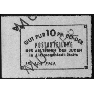 bon pocztowy wartości 10 fenigów 15.05.1944, (ukośny fi...