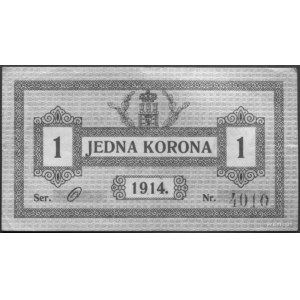 bon wartości 1 korony austro-węgierskiej 11.09.1914 mia...