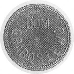 moneta zastępcza Dominium Graboszewo, Aw: Napis, Rw: No...